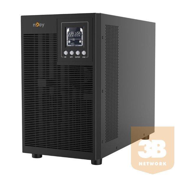 NJOY UPS ECHO PRO 3000, 3000VA, 2400W, Online Szünetmentes tápegység, LCD
display