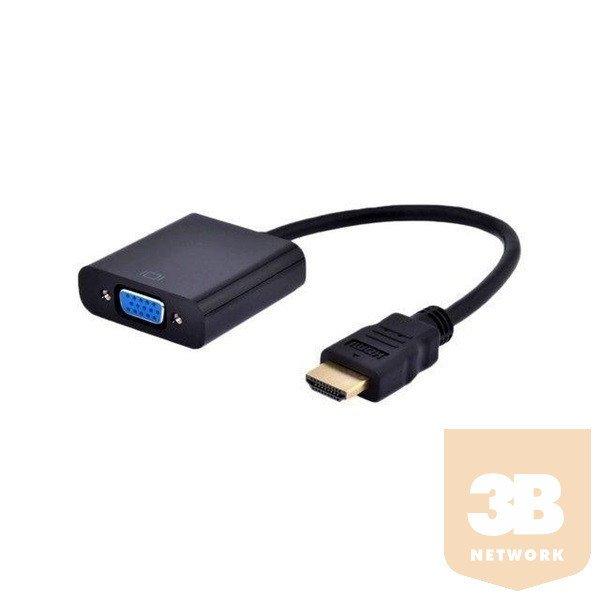 Gembird A-HDMI-VGA-04 fekete HDMI - VGA adapter