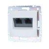Legrand 774239 Valena fehr 2xRJ45 LCS2 Cat5e UTP aljzat