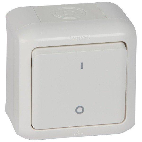 Legrand 782366 Forix 10 AX - 250 V fehér IP44 falon kívüli kétpólusú
kapcsoló