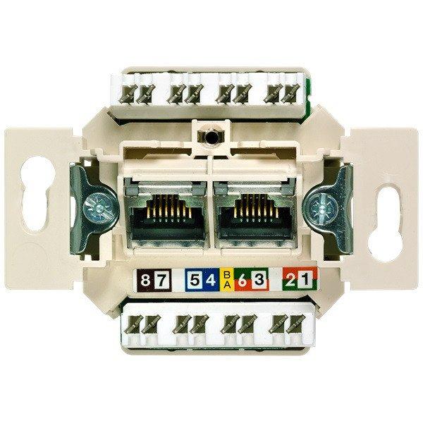 Siemens 5TG2027-2 Delta UAE 2X8pólusú RJ45 UTP CAT6 A informatikai
csatlakozóaljzat