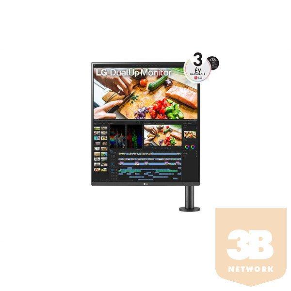 LG IPS monitor 27.6" 28MQ780, 2560x2880, 16:18, 300cd/m2, 5ms,
2xHDMI/DisplayPort/USB-C/2xUSB, Pivot, hangszóró