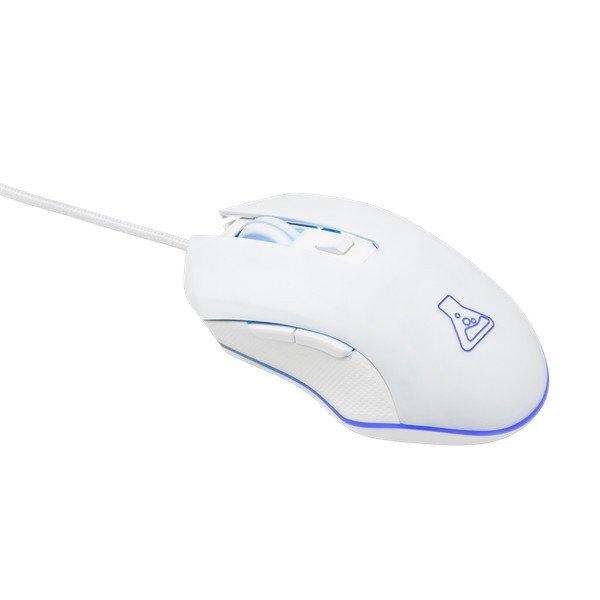 The G-Lab Gamer Egér - KULT-HELIUM-W (3200 DPI, 6 gomb, makro, 1,8m kábel, RGB
LED, fehér)