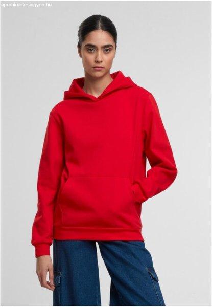 Urban Classics Ladies Loose Light Brushed Fleece Hoody red