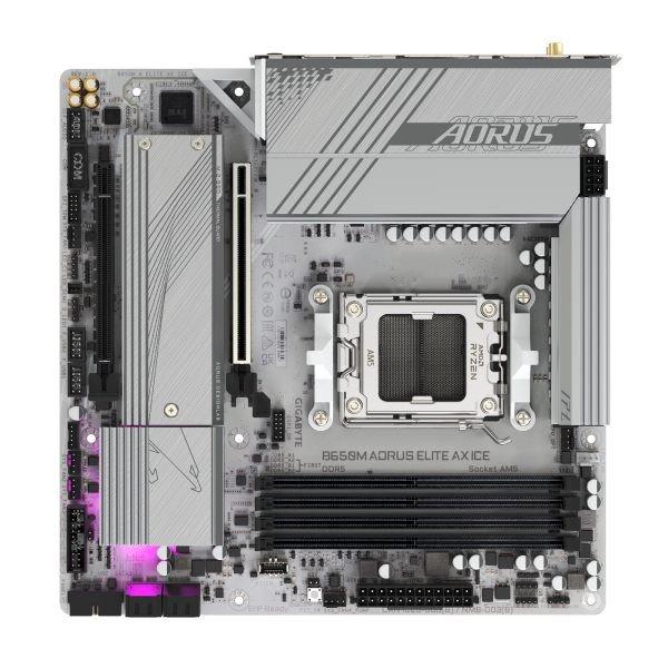 Gigabyte AORUS B650M ELITE AX ICE základná doska, AMD B650, AM5, 4xDDR5, mATX