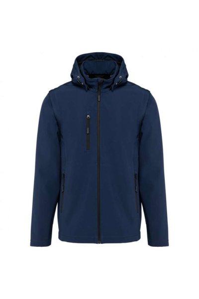 Uniszex levehető ujjú kapucnis softshell dzseki, Kariban KA422, Navy-5XL