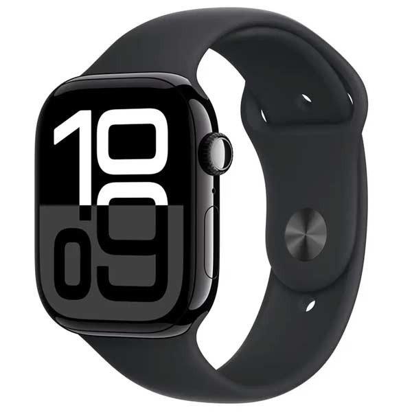 Apple Watch Series 10 GPS + Cellular 46mm Klavírne čierne hliníkové s
čiernym športovým remienkom - S/M