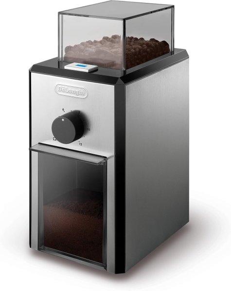 DeLonghi KG 89 kávédaráló, 110 W, 120 g, Fekete INOX 1x HASZNÁLT(Próbált)