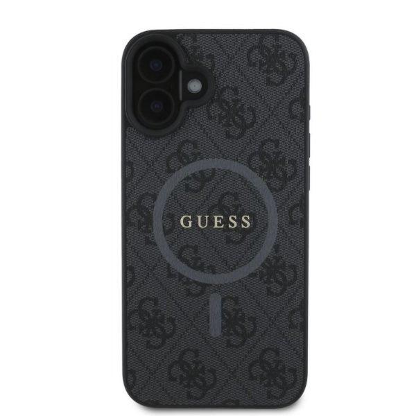 Guess GUHMP16SG4GFRK 4G Ring Classic Logo MagSafe-kompatibilis tok iPhone 16 -
fekete