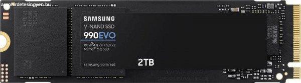 SAMSUNG SSD Belső, 2TB, 990 EVO, PCIe 4.0, NVMe 2.0, M.2, 600 TBW