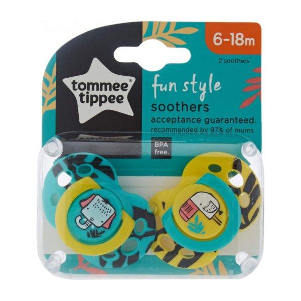 Tommee Tippee játszócumi CTN Fun 2 db 6-18hó tigris-viziló