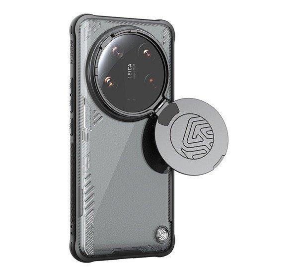NILLKIN ICEBLADE PROP műanyag telefonvédő (szilikon keret, ütésállóság,
kameravédő, kitámasztó, MagSafe) FEKETE Xiaomi 14 Ultra