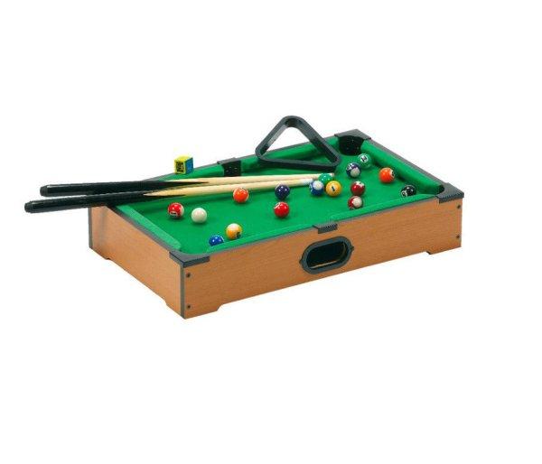 PlayTive élethű mini biliárd asztal, 51 x 31 cm mini asztali biliárd játék
golyókkal és 2 dákóval