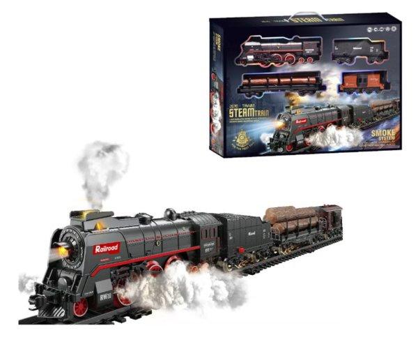 Railroad 2670 Traim Steam Train li-ion akkus, elektromos vonat szett, prémium
gőzmozdony, tehervonat, vasút készlet hanggal, fénnyel és gőzfejlesztővel
92 x 92 cm