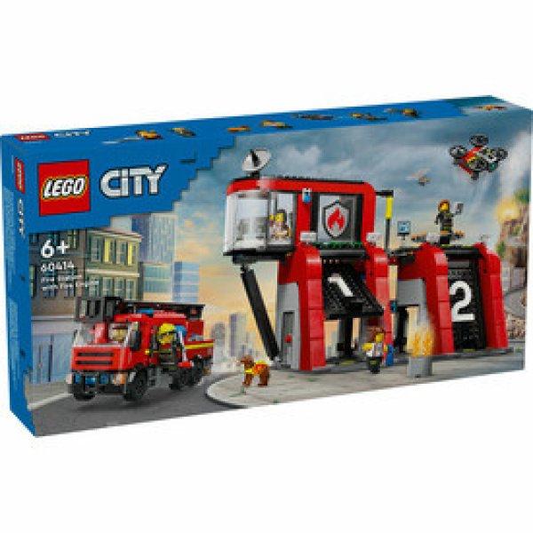 LEGO City Fire 60414 Tűzoltóállomás és tűzoltóautó