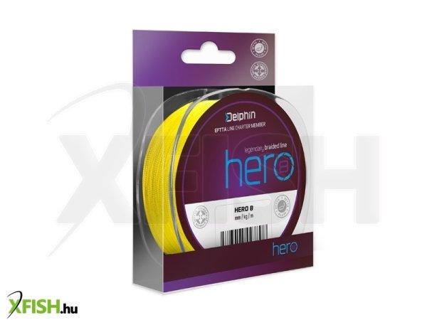 Delphin Hero 8 univerzális fonott zsinór / Fluo Sárga 0,20mm 14,10kg 300m