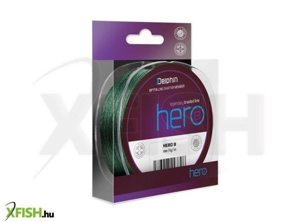 Delphin Hero 8 univerzális fonott zsinór / Zöld 0,25mm 19,10kg 300m
