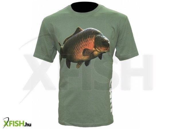 Zfish Carp T-Shirt Olive Green Zöld Póló M