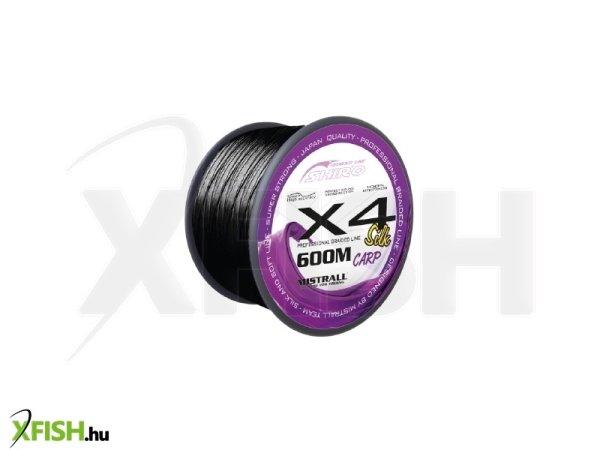 Mistrall Shiro Silk Braided Line X4 Fonott pontyozó zsinór - Black carp Fekete
600M 0,25 mm 26,20 kg