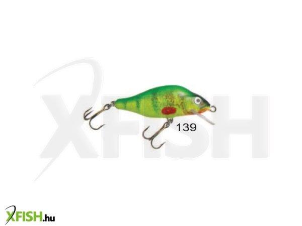 Mistrall Perch Floater Zöld Citromsárga Csíkos Wobbler 130mm 68Gr