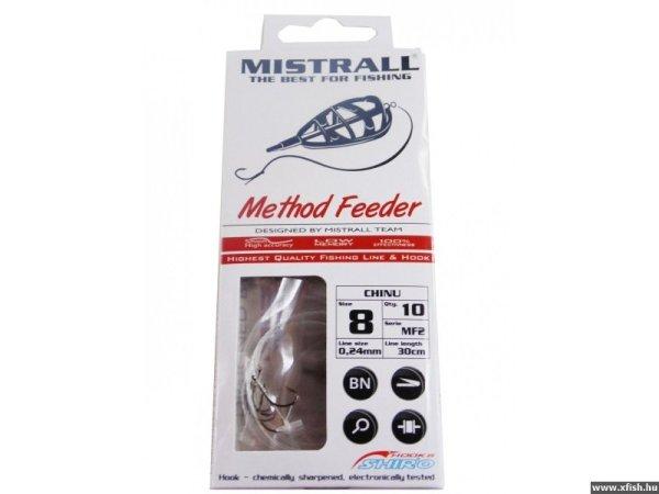 Mistrall Dp Method Feeder Fast Stop Előkötött Horog 0,18mm 10-es 10db/csomag