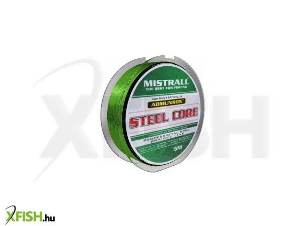 Mistrall Admunson Steel Core Green Fonott Előkezsinór Zöld 5m 0,16mm 21,5Kg