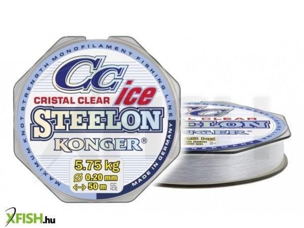 Konger Steelon Cc Cristal Clear Ice Monofil Előkezsinór 50m 0,18mm 4,75Kg