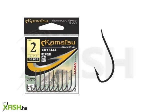 Kamatsu Crystal 04 Blnf Lapkás Pontyozó Horog Black Nickel 10 db/csomag