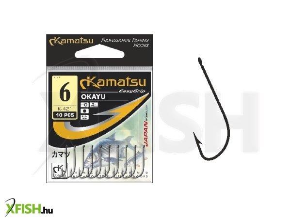 Kamatsu Okayu 06 Nr Füles Pontyozó Horog Nickel 10 db/csomag