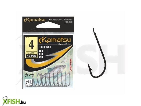 Kamatsu Toyko 02 Blnf Lapkás Pontyozó Horog Black Nickel 10 db/csomag