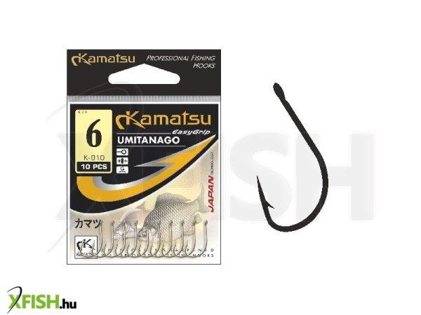 Kamatsu Umitanago 04 Blnr Füles Pontyozó Horog Black Nickel 10 db/csomag