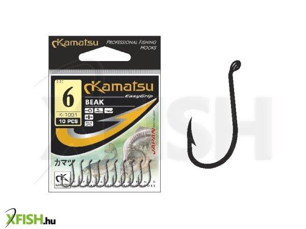 Kamatsu Beak 08 Nr Füles Pontyozó Horog Nickel 10 db/csomag