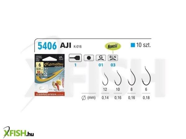 Kamatsu Aji Előkötött Pontyozó Horog Lapkás Arany 50 Cm 0,18 mm 6 Gf 10
db/csomag