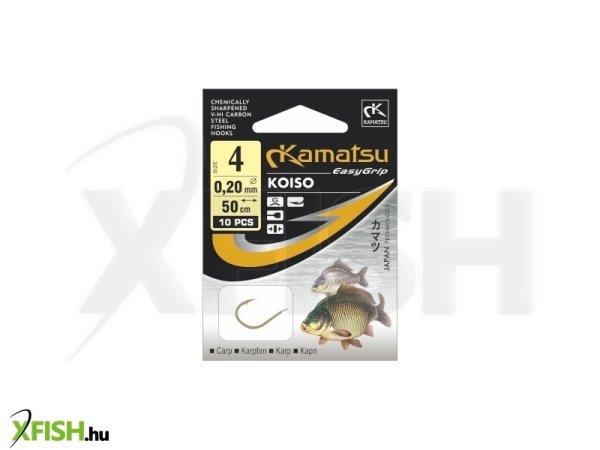 Kamatsu Carp Koiso Előkötött Feeder Horog Lapkás Arany 50 cm 0,18 mm 8 Gf 10
db/csomag