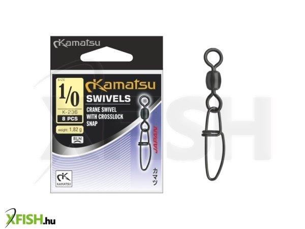 Kamatsu Crane Swivel With Crosslock Snap Forgós Kapocs 2-es 8db/csomag