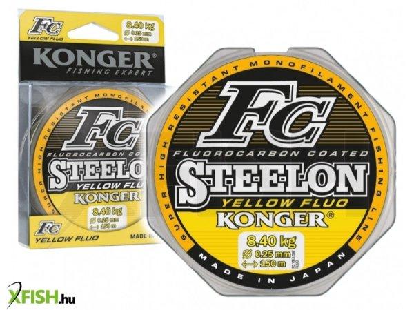 Konger Steelon Fc Yellow Fluo Monofil Pergető Zsinór 150m 0,22mm 6,7Kg