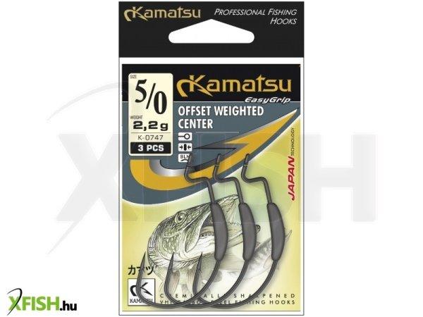 Kamatsu Offset Weighted Center 3/0 Blnr 1 G Rablóhalas Horog Black Nickel 3
db/csomag