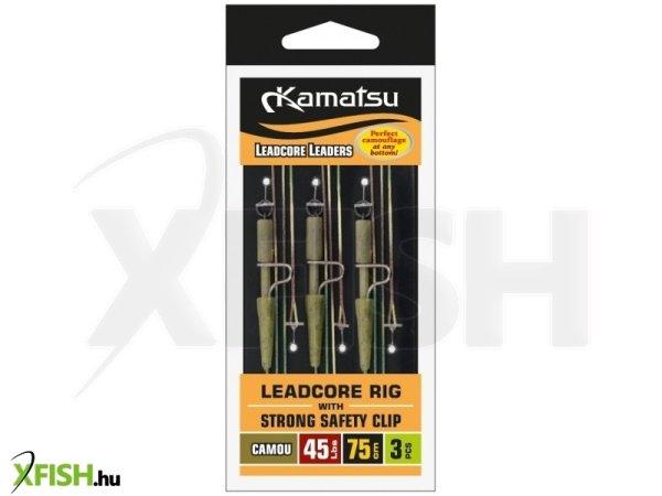 Kamatsu Leadcore Rig Strong Safety Clip Előke 35 Lbs 75 Cm 3 db/csomag