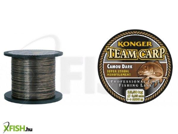 Konger Team Carp Camou Dark Monofil Zsinór 600m 0,25mm 8,0Kg