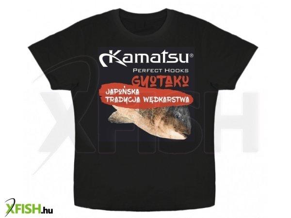 Kamatsu Gyotaku Póló Fekete S