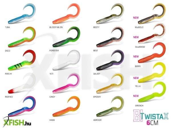 Delphin Twistax Eeltail Uvs Gumihal Forester 6 cm 5 darab/csomag