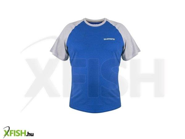 Shimano Shm Short Sleeve T Shirt Horgász Póló Kék Xxxl