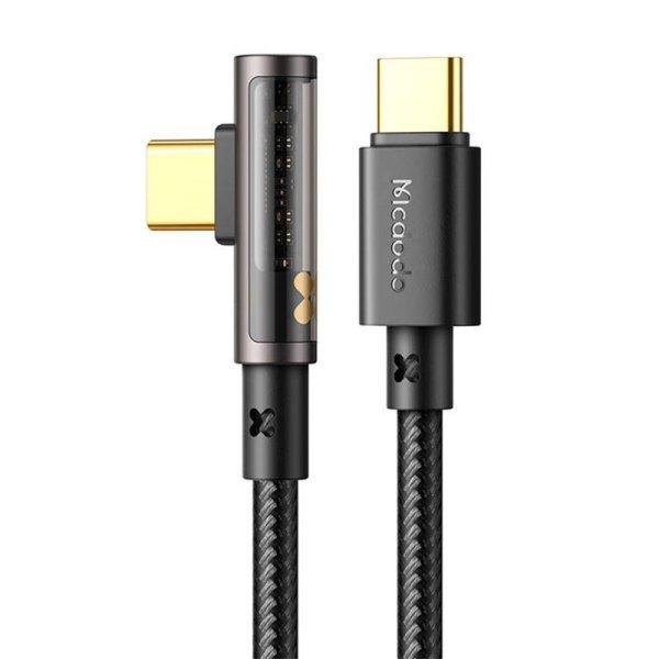 USB-C és USB-C Prisma 90 fokos kábel Mcdodo CA-3400, 100W, 1.2m (fekete)