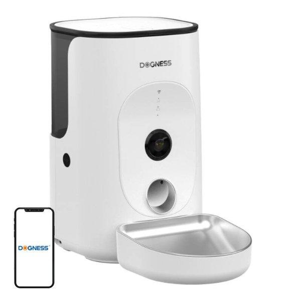 Dogness F15 WiFi 4L smart food dispenser with camera with stainless steel
container (white)