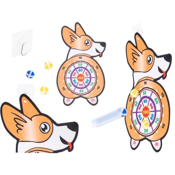 Tépőzáras darts tábla (corgi kutya)