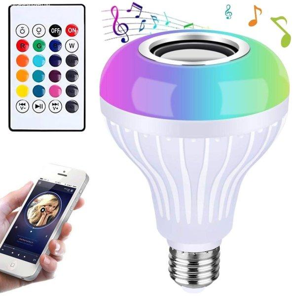 Színes LED izzó, bluetooth hangszóró