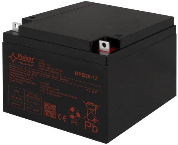 Pulsar HPB28-12 Akkumulátor 12V 28 Ah, HPB széria, csatlakozó: 14mm (T3)