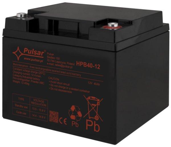 Pulsar HPB40-12 Akkumulátor 12V 40 Ah, HPB széria, csatlakozó: 14mm (F13)