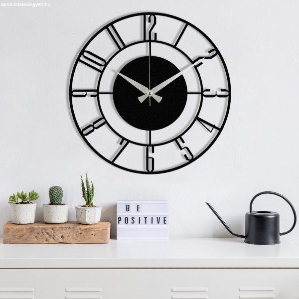 Enzoclock - S011 Dekoratív fém falióra 48x48 Fekete N