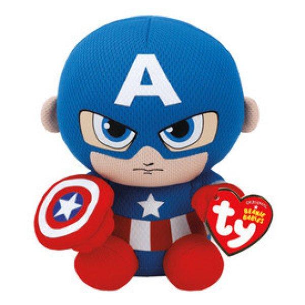 Beanie Babies plüss figura Marvel CAPTAIN AMERICA, 15 cm